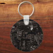 セピアニューヨークシティナイトスカイライン キーホルダー (正面)