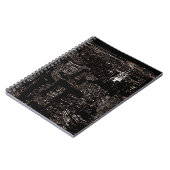 セピアニューヨークシティナイトスカイライン ノートブック (左側)