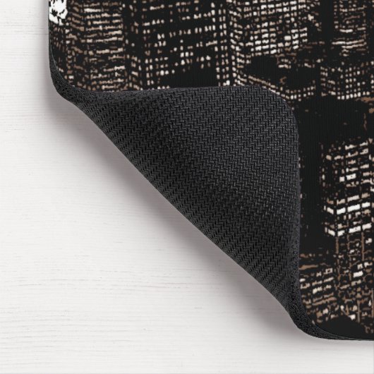 セピアニューヨークシティナイトスカイライン マウスパッド (コーナー)