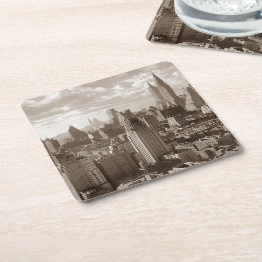 セピアニューヨークシティ スクエアペーパーコースター (アングル)
