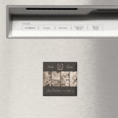 セピアバイクもしくは自転車に乗る人結婚の写真デイトマグネットを保存 マグネット (インサイチュ (食洗機))