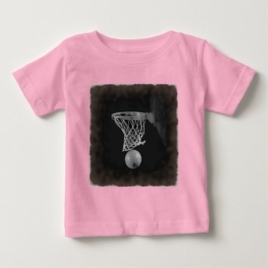 セピアバスケットボール ベビーTシャツ (正面)