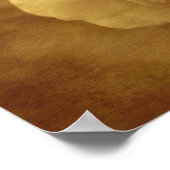 セピアバラと雨滴の高齢者ヴィンテージルック ポスター (角)