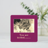 セピアバラ招待状 招待状 (スタンド正面)