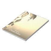 セピアパーソナライズされたカラー魔法フローラメモ帳 ノートパッド (回転)