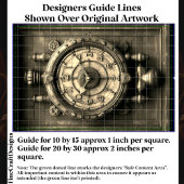 セピアビクトリアンステームパンク時計CZ2Sデコページ 薄葉紙