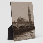 セピアビッグベンタワーパレスオブウェストミンスター フォトプラーク (側面)