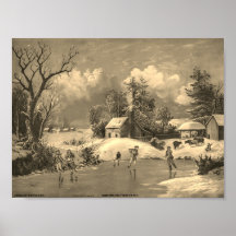 セピアフィルタでアメリカの冬の時間