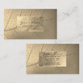 セピアフェイクゴールドフォイル植物学美しいスタジオスチリ 名刺 (正面/裏面)