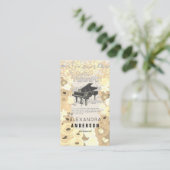 セピアフラワーズピアニスト音楽先生名刺 名刺 (スタンド正面)