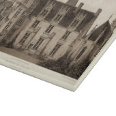 セピアフランスのトーンの美しいシャトー カッティングボード (角)