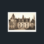 セピアフランスのトーンの美しいシャトー キャンバスプリント<br><div class="desc">ヴィクトル・プティは、美しいフランスのシャトーを持って来て、心地よいセピア色でキャプチャ。この堂々たる領主邸は貴族の邸宅であフランスのり、セピアのフィルターがこの建物の威厳を引き出している。このプリントで貴人を家に連れて行け！</div>