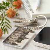 セピアフランスのトーンの美しいシャトー キーホルダー (正面右)