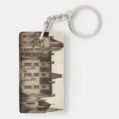 セピアフランスのトーンの美しいシャトー キーホルダー (裏面)