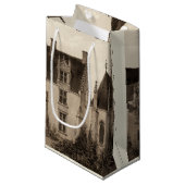 セピアフランスのトーンの美しいシャトー スモールペーパーバッグ (正面アングル)