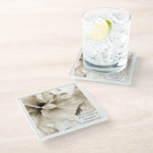 セピアフローラ感謝引用文 ガラスコースター (アングル)