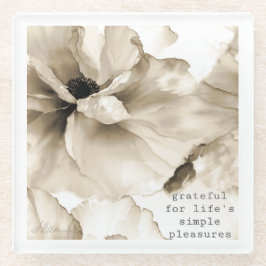 セピアフローラ感謝引用文 ガラスコースター