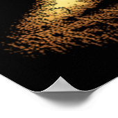 セピアブラウンスマトラーンボルネオタイガーアイ ポスター (角)