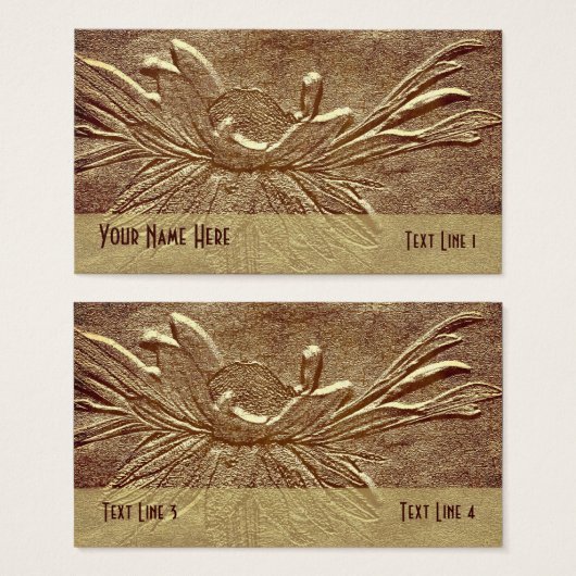 セピアブラウンデイジーフラワーアート (正面&裏面)