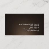 セピアブラウン金ゴールド美容師メイクアップアーティスト 名刺 (裏面)