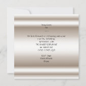 セピアブラックシューズワイングラス誕生日パーティー 招待状 (裏面)