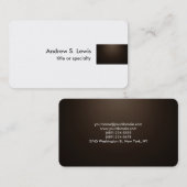 セピアホワイトプレモダンイユニークントレンドプロフェッショナル 名刺 (正面/裏面)