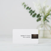 セピアホワイトプレモダンイユニークントレンドプロフェッショナル 名刺 (スタンド正面)