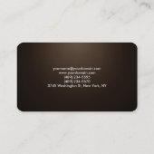 セピアホワイトプレモダンイユニークントレンドプロフェッショナル 名刺 (裏面)