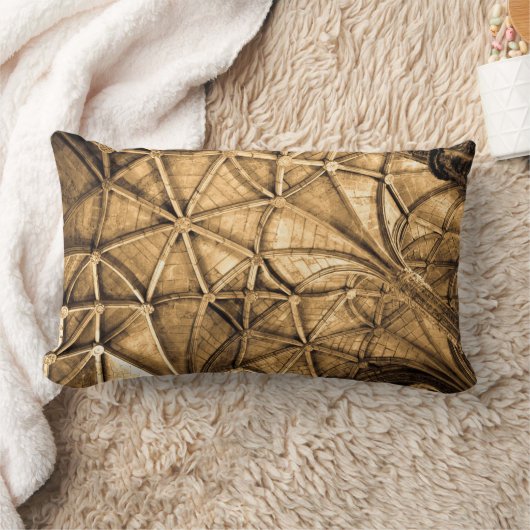 セピアポルトガルの天井 ランバークッション (ブランケット)