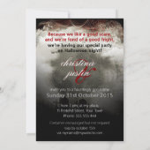 セピアムーンコ墓地の夢のハロウィンパーティーの招待状 招待状 (裏面)