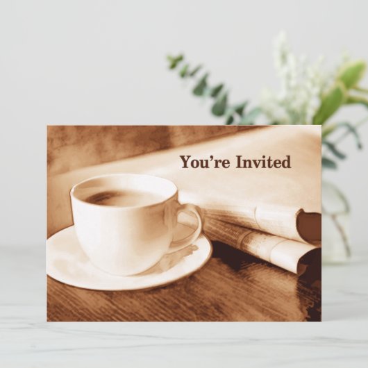 セピアモーニングニュース&コーヒー招待されました 招待状 (スタンド正面)