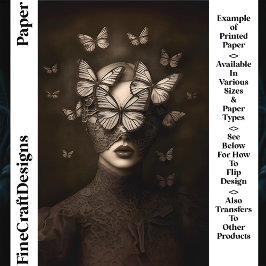 セピアレース&蝶ブラインドフォールドCR7クラフト紙