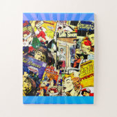 セピアロマンス漫画ブックカバージャムブルコラージュ ジグソーパズル (縦)