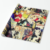 セピアロマンス漫画ブックカバージャムブルコラージュ ラッピングペーパー (アンロールド)