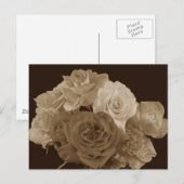 セピアローズブーケ ポストカード (正面/裏面)