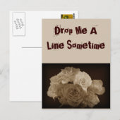 セピアローズブーケ ポストカード (正面/裏面)