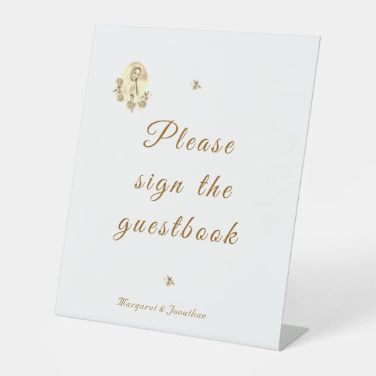 セピアヴァージンメアリーウェディングレセプション 台座サイン (正面)