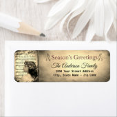 セピアヴィンテージシーズンの挨拶ラベル ラベル (インサイチュ)