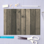 セピアヴィンテージスタイルウッドプランクティッシュペーパー 薄葉紙 (クラフト)