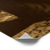 セピアヴィンテージストーンパリガルゴイル写真 ポスター (角)