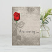 セピアヴィンテージスポットカラーバラブ結婚ド 招待状 (スタンド正面)