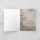 セピアヴィンテージスポットカラーバラ結婚ズサンキュー サンキューカード (内部)