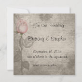 セピアヴィンテージスポットカラーピンクローズSave the Date セーブザデート (裏面)