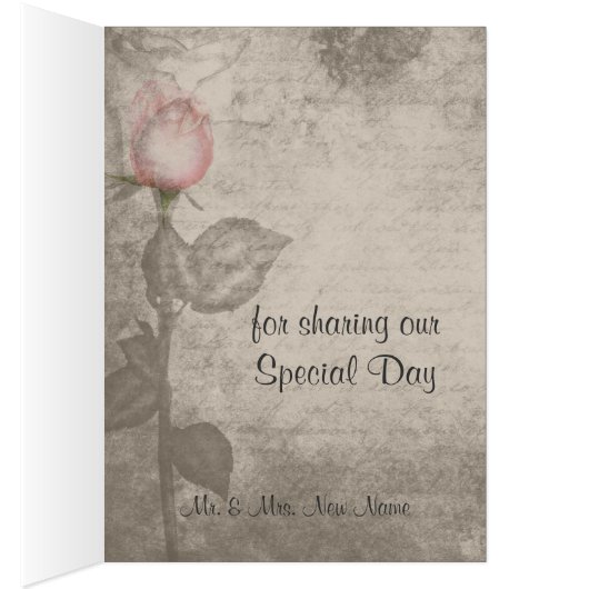 セピアヴィンテージスポットカラーピンク結婚ローズ (内側 (右))