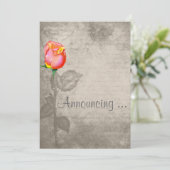 セピアヴィンテージスポットカラーピースバラ結婚ズ 招待状 (スタンド正面)