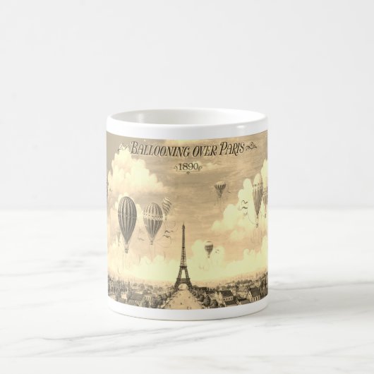 セピアヴィンテージバルーニング コーヒーマグカップ (中央)