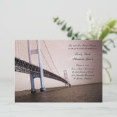 セピアヴィンテージマッキナックブリッジ結婚式招待状 招待状 (スタンド正面)