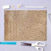 セピアヴィンテージラテ離れィストとスクリプト 薄葉紙 (クラフト)