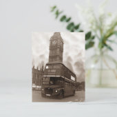 セピアヴィンテージロンドンバス&ビッグベン ポストカード (スタンド正面)