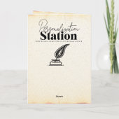 セピア写真テンプレート結婚記念日 カード (裏面)